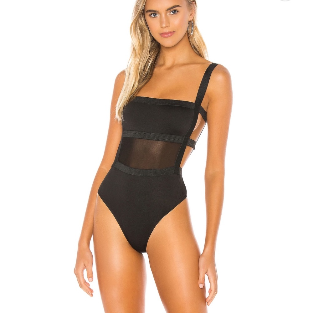 Camille strappy black bodysuit